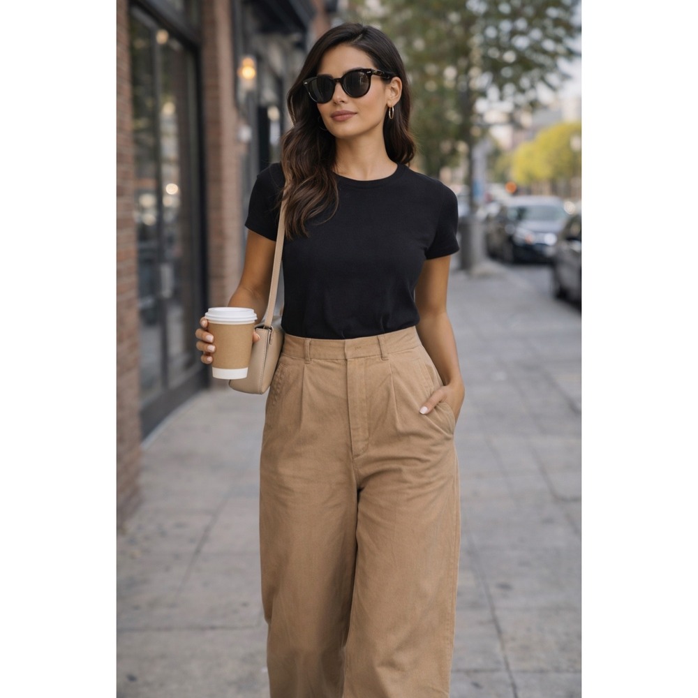 Everlane Tan Trousers size 8